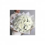 Букет из 35 белой хризантемы &laquo;Краски белого&raquo;