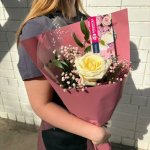 Букет с розой &laquo;Изысканный вкус&raquo;