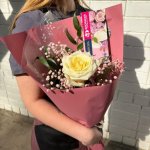 Букет с розой &laquo;Изысканный вкус&raquo;