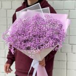 Букет с гипсофилой &laquo;Сиреневый сон&raquo;