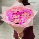 Букет из хризантем &laquo;Пудра&raquo;