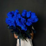 Букет с синими розами &laquo;Синий иний&raquo;