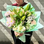 Сборный букет &laquo;Розовый пудинг&raquo;