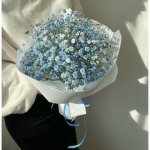 Букет с гипсофилой &laquo;Белый танец&raquo;