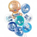 Композиция из шаров &laquo;УРА Мальчик&raquo;