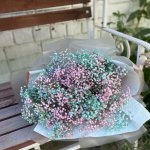 Букет с гипсофилой &laquo;Луч надежды&raquo;