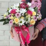 Цветы в коробке &laquo;Лунная радуга&raquo;