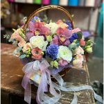 Цветы в корзине &laquo;Гламур&raquo;