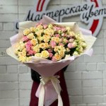 Букет с кустовой розы &laquo;Ранняя весна &raquo;