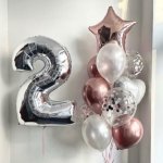 Композиция из шаров &laquo;Два&raquo;