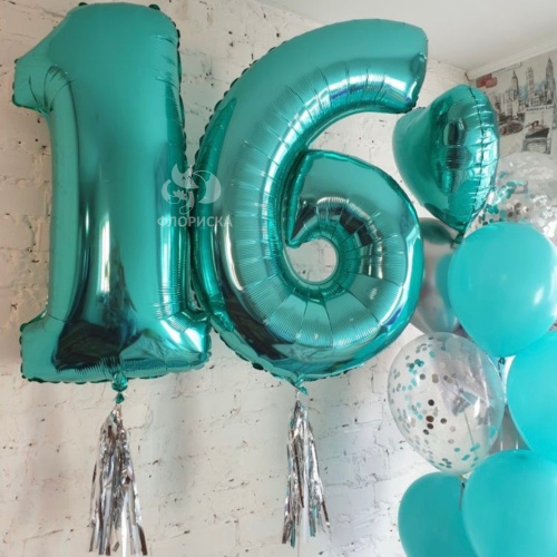 Композиция из шаров «16» в Сыктывкаре от магазина «Флориска»
