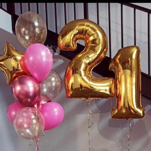 Композиция из шаров «21» в Сыктывкаре от магазина «Флориска»