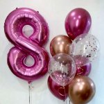 Композиция из шаров &laquo;Семь плюс один&raquo;