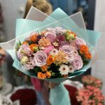 Сборный букет &laquo;Алый закат&raquo;