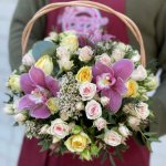 Цветы в корзине &laquo;Магия чувств&raquo;