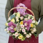 Цветы в корзине &laquo;Магия чувств&raquo;