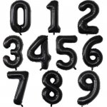 Воздушный шар черный &laquo;Цифра&raquo;