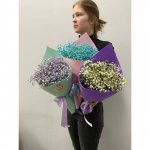 Букет с гипсофилой &laquo;Минивен&raquo;