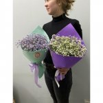 Букет с гипсофилой &laquo;Минивен&raquo;