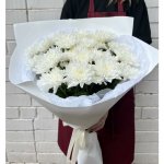 Букет с хризантемами &laquo;Бисквит&raquo;