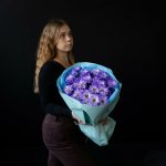 Букет с хризантемами &laquo;Голубка&raquo;