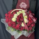 Розы в корзине &laquo;Луиза&raquo;