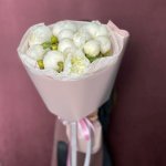 Букет из одиннадцати белых пионов &laquo;Видение&raquo;