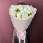 Букет из одиннадцати белых пионов &laquo;Видение&raquo;