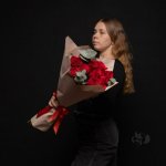 Букет с розами &laquo;Мамочка&raquo;