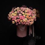 Кустовая роза в коробке &laquo;Нежность&raquo;