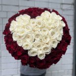 Букет с розами &laquo;Мое сердце с тобой&raquo;