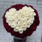Букет с розами &laquo;Мое сердце с тобой&raquo;