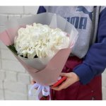 Букет из гортензии &laquo;Белое облачко&raquo;