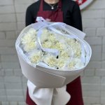 Букет из 25 белых гвоздик &laquo;Мечта&raquo;
