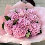 Букет из 9  гортензий  &laquo;Суфле&raquo;