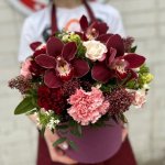 Цветы в коробке &laquo;Бархат&raquo;