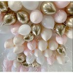 Шары с гелием под потолок &laquo;Нежное золото&raquo;