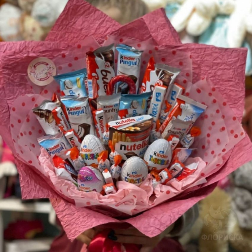 Киндер-букет — сладкий конфетный букет с доставкой в Новосибирске
