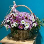 Цветы в корзине &laquo;Милашка ромашка&raquo;