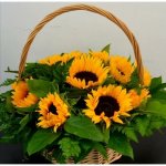 Цветы в корзине &laquo;Подсолнух&raquo;